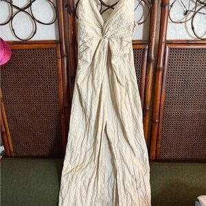 Zara Beige Textured Dress